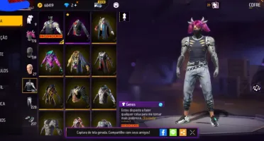 Conta free fire +15 passes e angelical