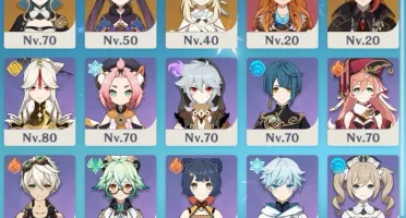 Conta de Genshin com (Ganyu, Ayaka, Venti, Eula e Childe))