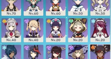 Conta de Genshin com (Ganyu, Ayaka, Venti, Eula e Childe))