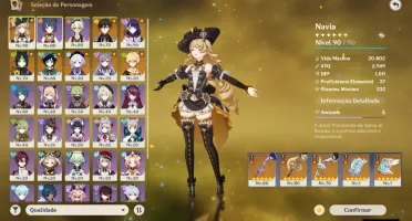 GENSHIN IMPACT - AR52, 13T5⭐Shogun + Bis, Navia + Bis,Zhong
