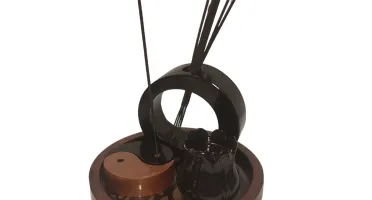 Conjunto Incensario Yin Yang 4 Peças