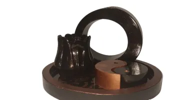 Conjunto Incensario Yin Yang 4 Peças