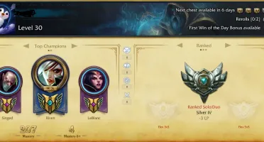 CONTA LOL PRATA IV 52 CHAMPS COM RUNAS AD E AP