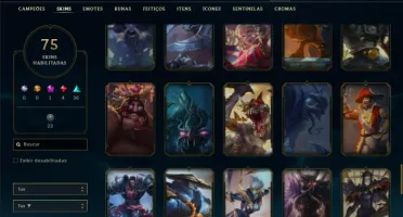 Bronze 3 com 110 Champs e 75 Skins