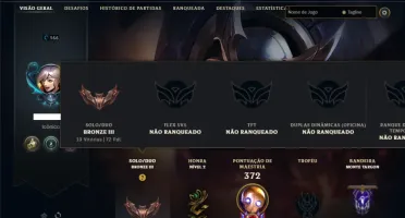 Bronze 3 com 110 Champs e 75 Skins