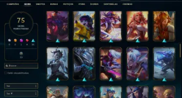 Bronze 3 com 110 Champs e 75 Skins