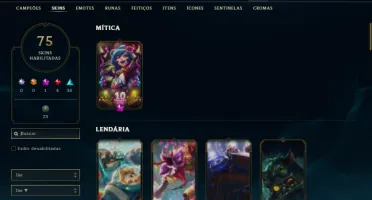 Bronze 3 com 110 Champs e 75 Skins