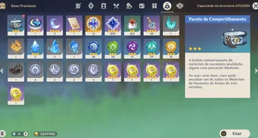 Conta Genshin Ar 56 21* Personagens 5 Estrelas E 8* Amas T5