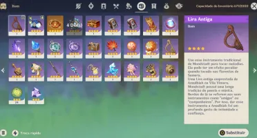 Conta Genshin Ar 56 21* Personagens 5 Estrelas E 8* Amas T5