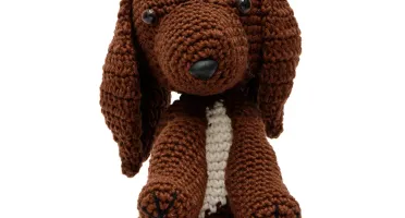 Cachorro Marrom Numquiditu em Amigurumi