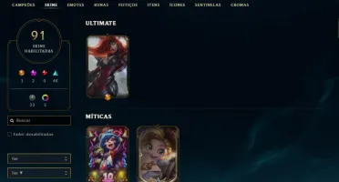 PlATINA 4 ♡ 94 SKINS ♡ 650k DE MAESTRIA COM SKIN PRESTIGIO♡