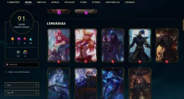 PlATINA 4 ♡ 94 SKINS ♡ 650k DE MAESTRIA COM SKIN PRESTIGIO♡