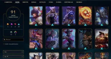 PlATINA 4 ♡ 94 SKINS ♡ 650k DE MAESTRIA COM SKIN PRESTIGIO♡