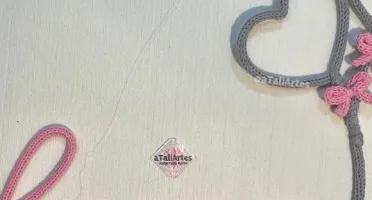 Nome com Dois Corações de Tricotin