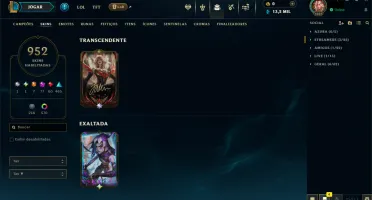 CONTA RIOT - Skins raras, muitas bordas, MMR Mestre