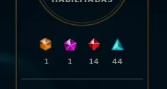 Conta LoL - Todos os campeões, 123 skins.