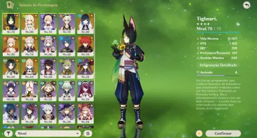 Conta Genshin Impact com 7 personagens 5* AR50 Américas