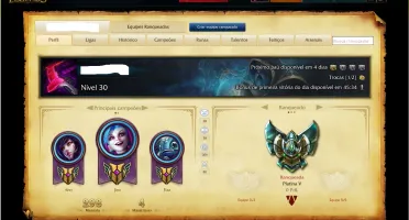Conta no LoL Platina Faltando apenas 2 champs