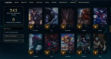 Ouro 1 com 95 Champs e 16 Skins