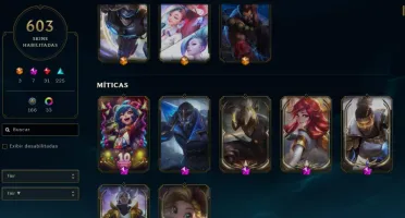 CONTA DE LOL D3 +600 SKINS, LVL +700, FALTANDO 25 EMOTES