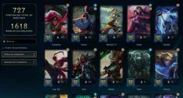 CONTA DE LOL D3 +600 SKINS, LVL +700, FALTANDO 25 EMOTES