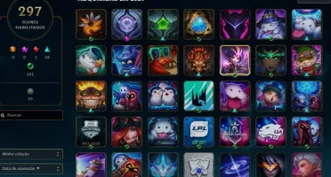 CONTA DE LOL D3 +600 SKINS, LVL +700, FALTANDO 25 EMOTES