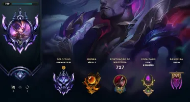 CONTA DE LOL D3 +600 SKINS, LVL +700, FALTANDO 25 EMOTES