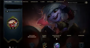 conta lol level 30 unranked