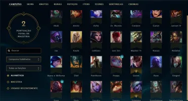 conta lol level 30 unranked