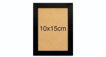 Moldura Preta com Vidro - 10x15 ou 15x21 cm