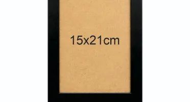 Moldura Preta com Vidro - 10x15 ou 15x21 cm