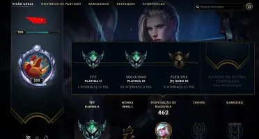 LOL - PLATINA 3 SOLOQ - 99 SKINS - PLAT 2 TFT - MAIN SUPP