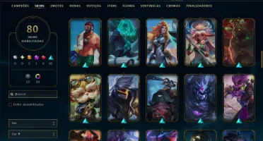 Prata 4 com 100 Champs e 80 Skins +1 Prestigio ( JG / SUP )