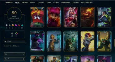 Prata 4 com 100 Champs e 80 Skins +1 Prestigio ( JG / SUP )