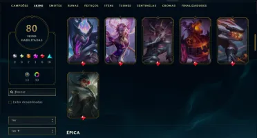 Prata 4 com 100 Champs e 80 Skins +1 Prestigio ( JG / SUP )
