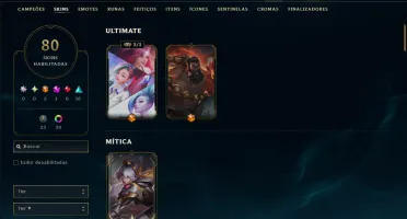 Prata 4 com 100 Champs e 80 Skins +1 Prestigio ( JG / SUP )