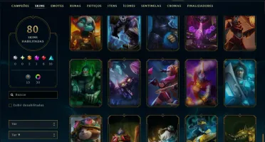 Prata 4 com 100 Champs e 80 Skins +1 Prestigio ( JG / SUP )