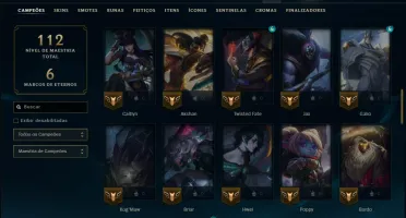 Ouro 4 com 70 Champs e 27 Skins