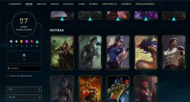 Ouro 4 com 70 Champs e 27 Skins