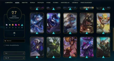Ouro 4 com 70 Champs e 27 Skins