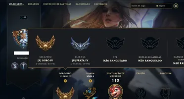 Ouro 4 com 70 Champs e 27 Skins