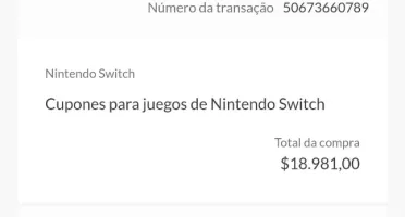 Conta Nintendo Switch - Diversos jogos