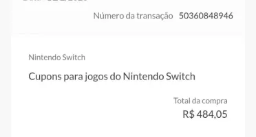 Conta Nintendo Switch - Diversos jogos