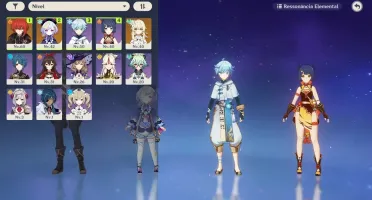 Conta genshin Diluc+Qiqi