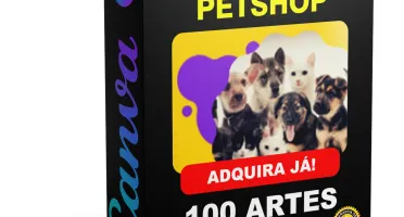 Pack Canva Petshop Vol 2 - 100 Artes Editáveis