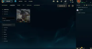conta LEAGUE OF LEGENDS