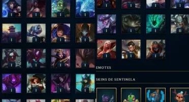 Conta lol lvl 77 com skins + muitos itens espólio + 1865 rp