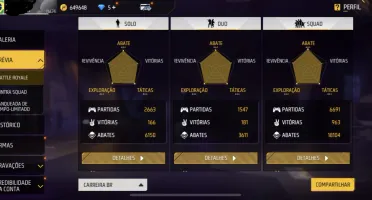 Conta Freefire Lvl 74 +16K Likes (Angelical Azul E Vermelha)