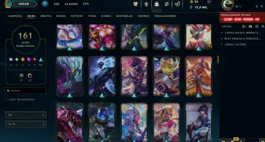 Conta ouro afundada, 161 skins 93 emotes