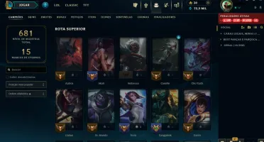 Conta ouro afundada, 161 skins 93 emotes